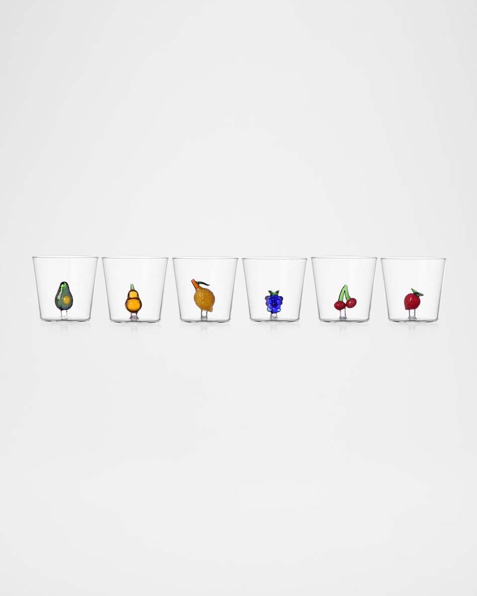 Fruits & Flowers Assorted Tumblers, Set of 6